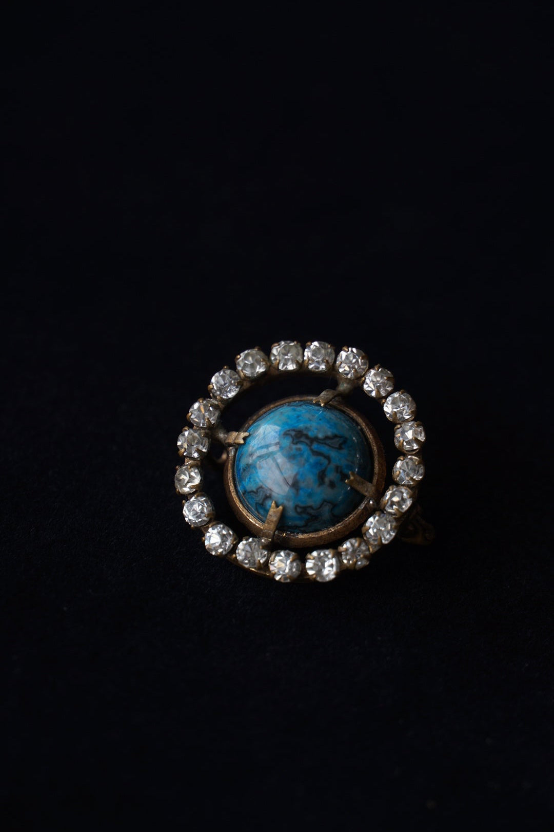 Georgian Blue Stone Pin Brooch