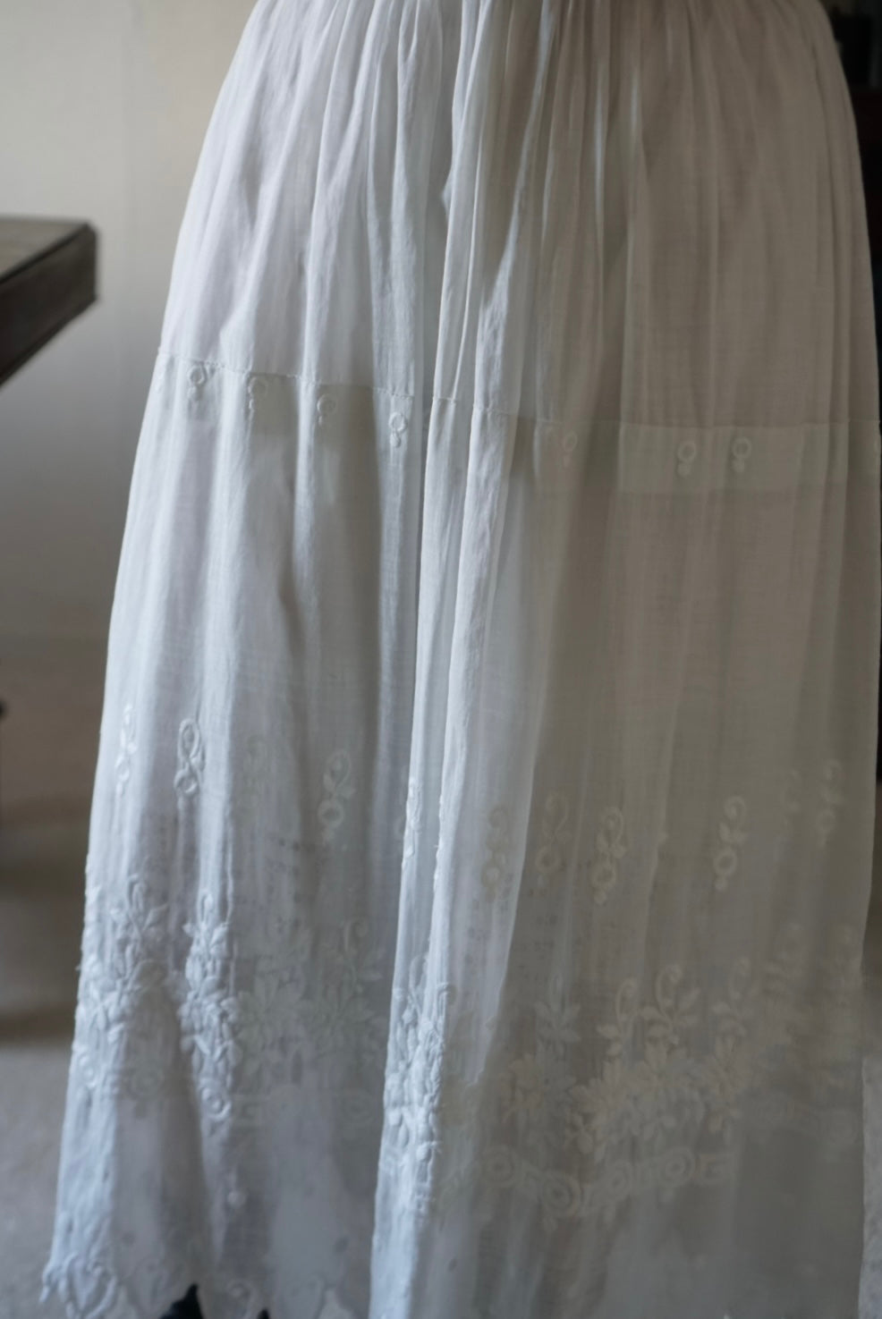 Edwardian Scalloped Embroidery Skirt