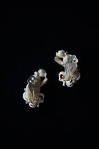 1960's Kramer White Earrings
