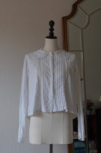 Antique French White Cotton Blouse
