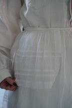 Antique White Cotton Apron
