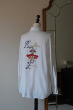Vintage Embroidered White Shirt
