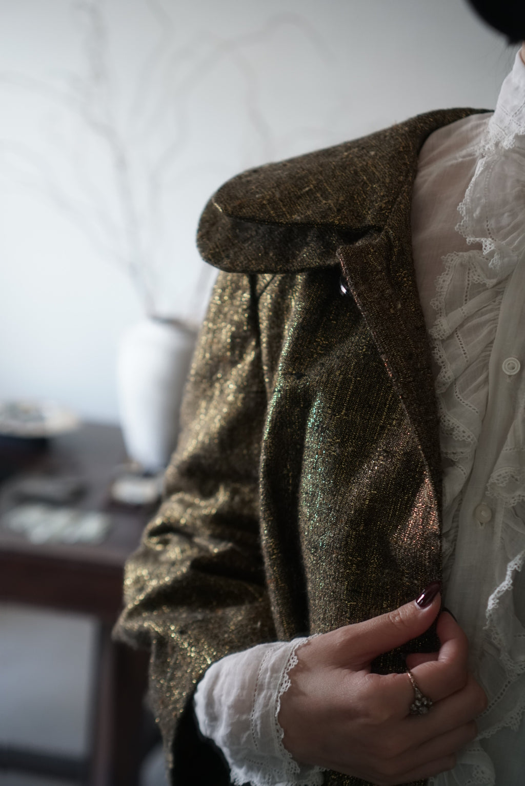 Vintage Big Collar Flare Jacket