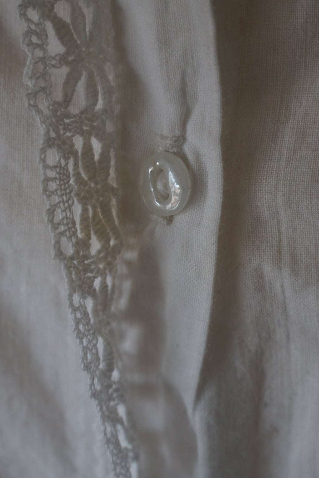 Antique French White Cotton Blouse