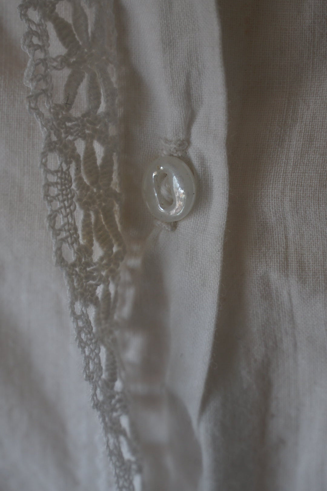 Antique French White Cotton Blouse