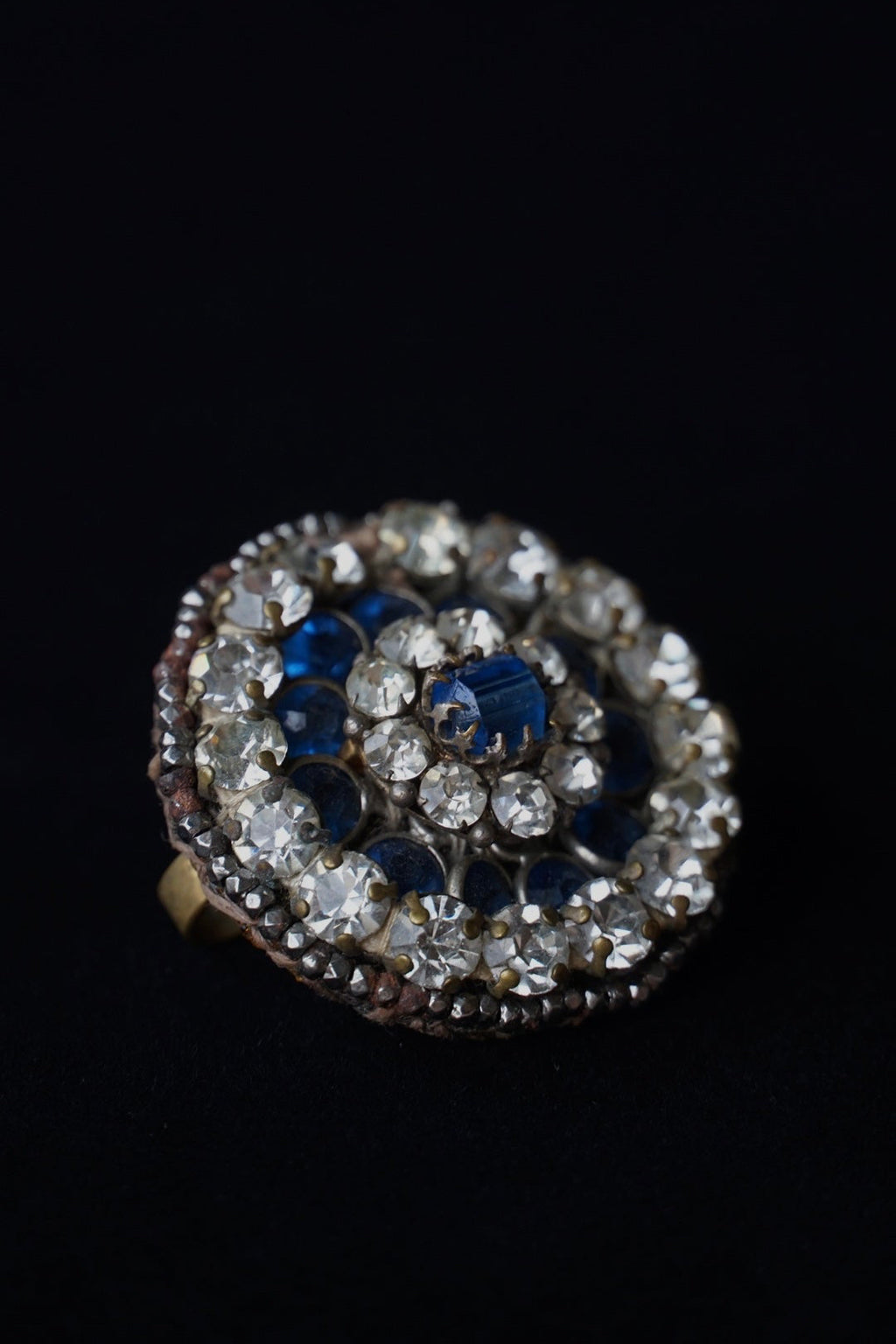 Victorian Paste Blue Glass Handmade Brooch