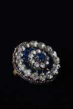 Victorian Paste Blue Glass Handmade Brooch