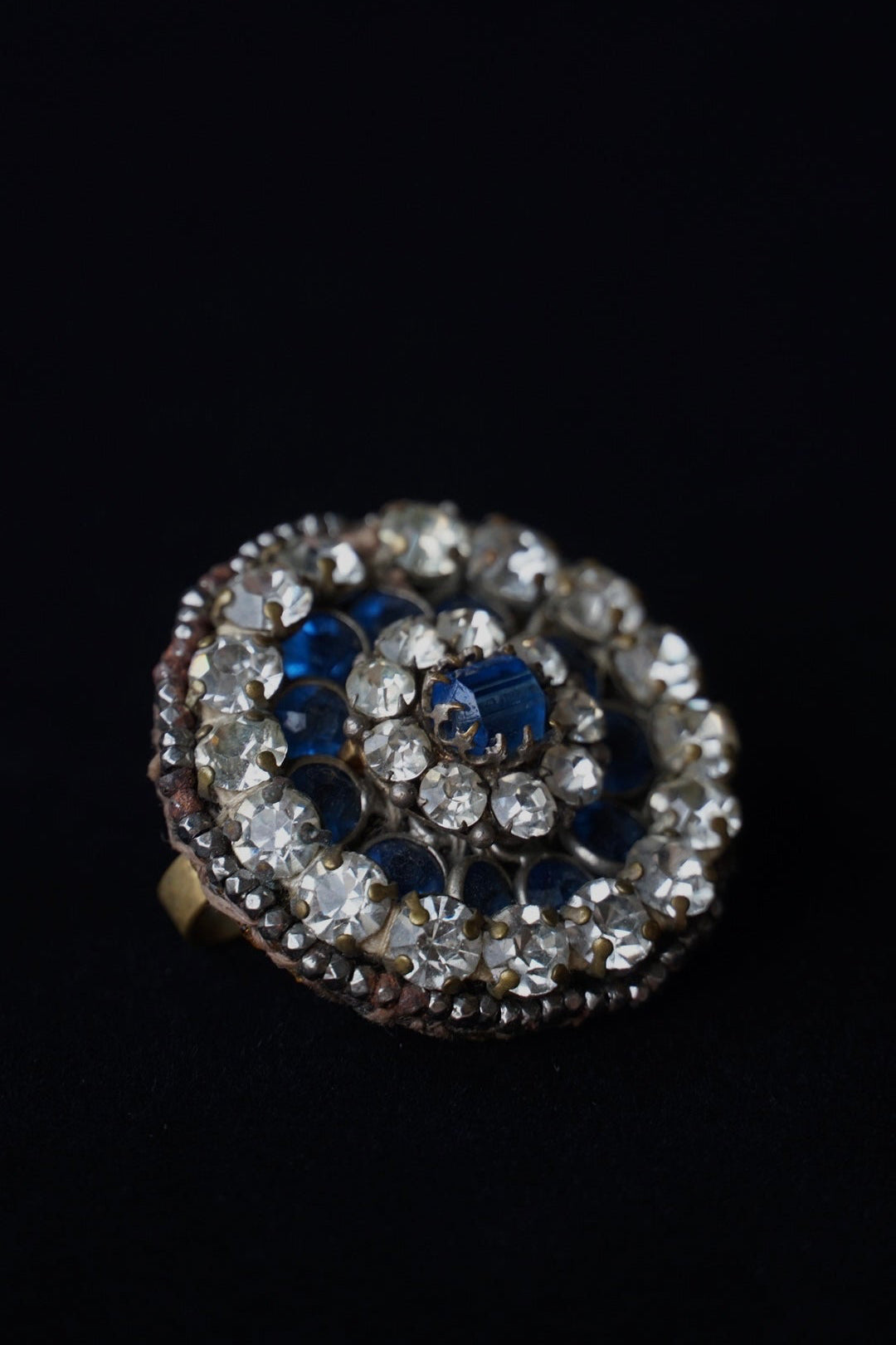 Victorian Paste Blue Glass Handmade Brooch