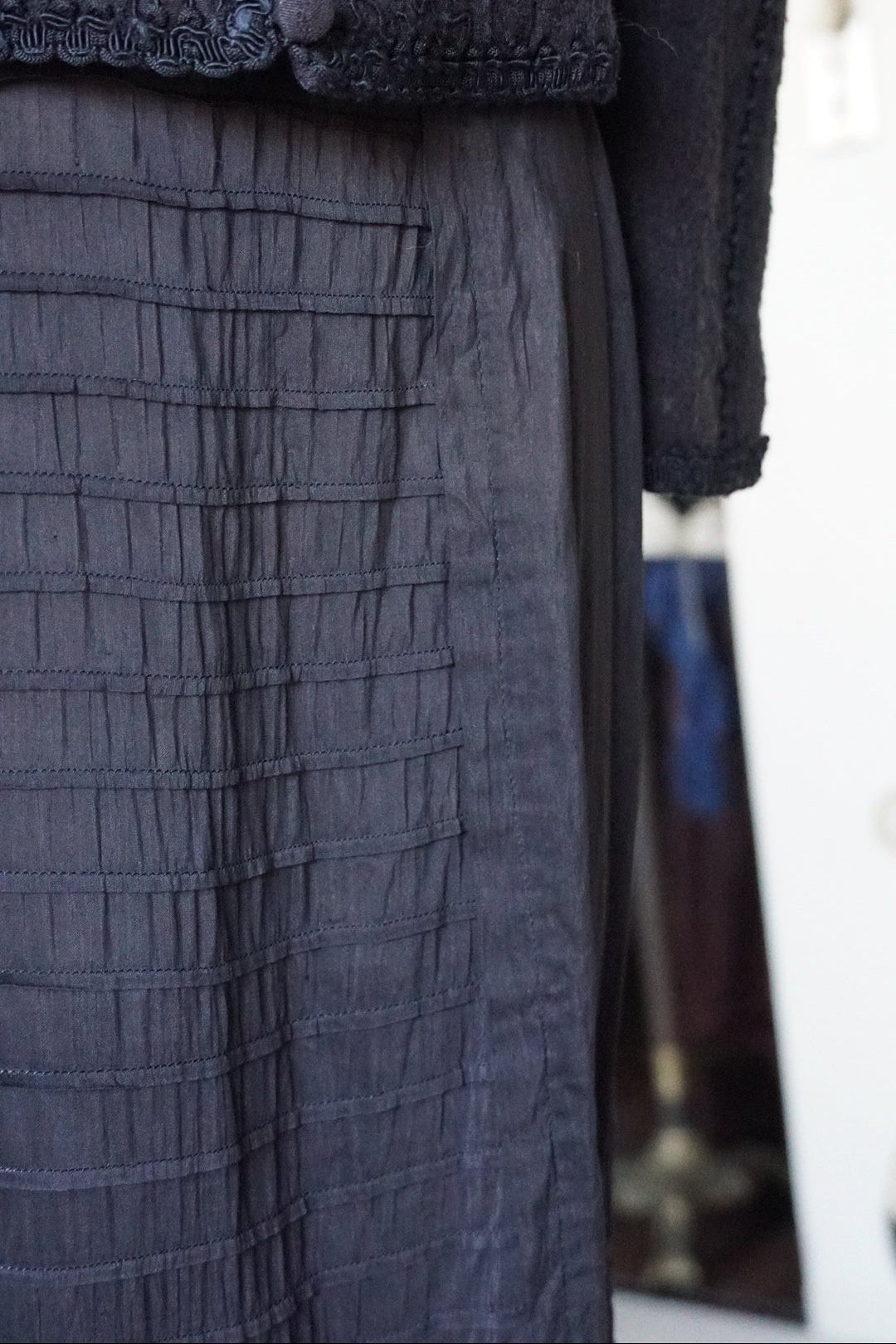 Victorian Black Cotton Slip Skirt