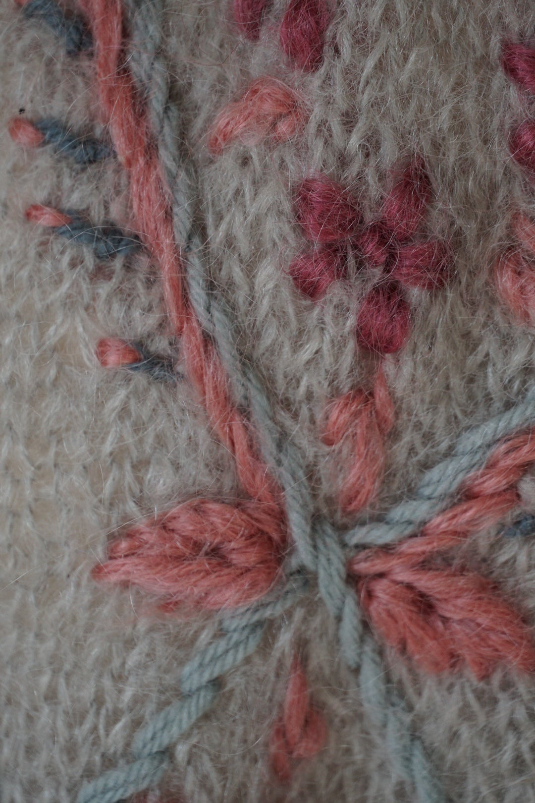 1960's Mohair Embroidery Cardigan