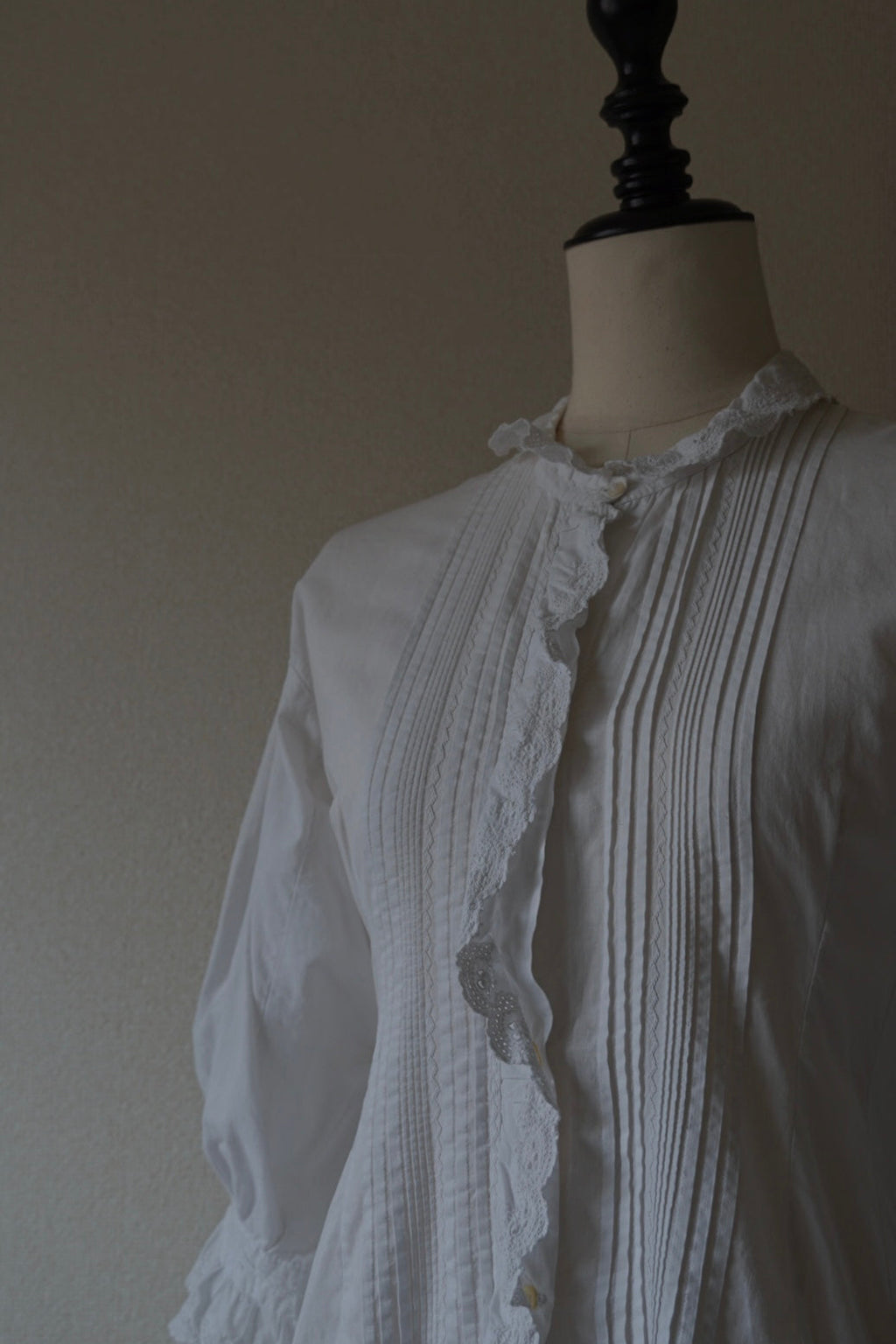 Antique French White Cotton Blouse