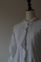 Antique French White Cotton Blouse