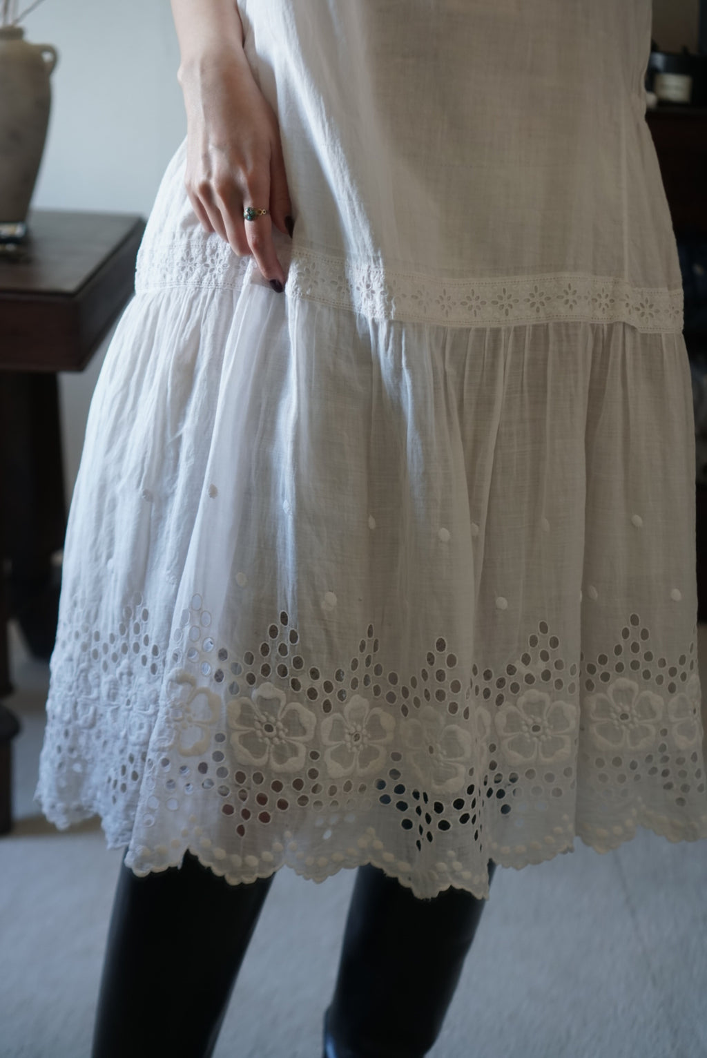 1910's Lace and Embroidery Nighty