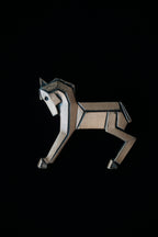 Vintage  Art deco Style Bronze Horse Brooch