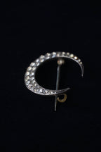 1920-30's Crescent Moon Glass Brooch