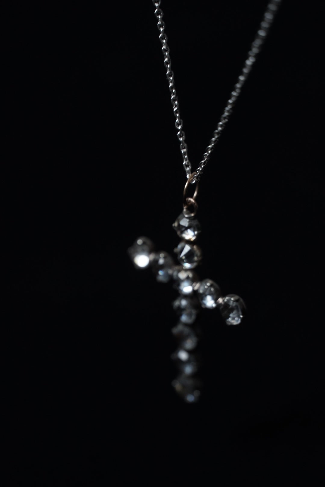Georgian Paste Glass Cross Pendant Top