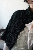 Edwardian Black Wool Short Cape