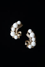 1960's Kramer White Earrings