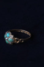 1864-65 Turquoise×Pearl×White Garnet Ring