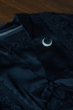 1920-30's Crescent Moon Glass Brooch