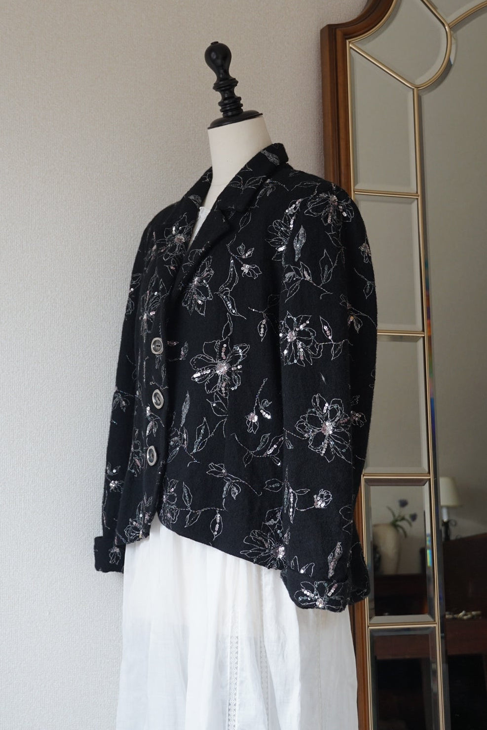 Vintage Floral with Sequins Jacket