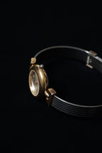 Vintage Quartz Round Gold Watch