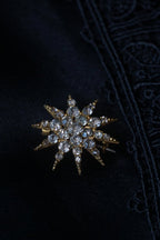 Victorian Crystal Glass Star Brooch