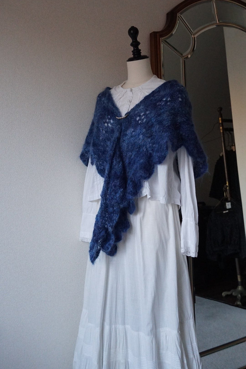 1960's Blue Mohair Cape