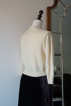 1950's Sequins Wool Cardigan