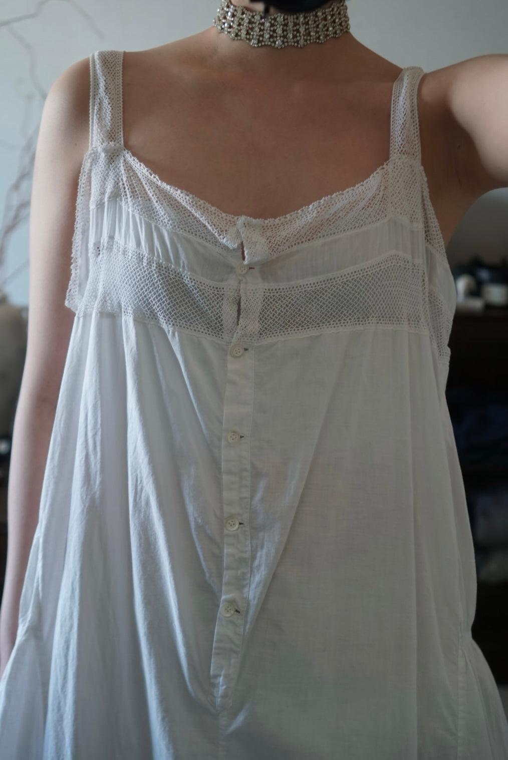 1930's Irish Crochet Lace Nighty