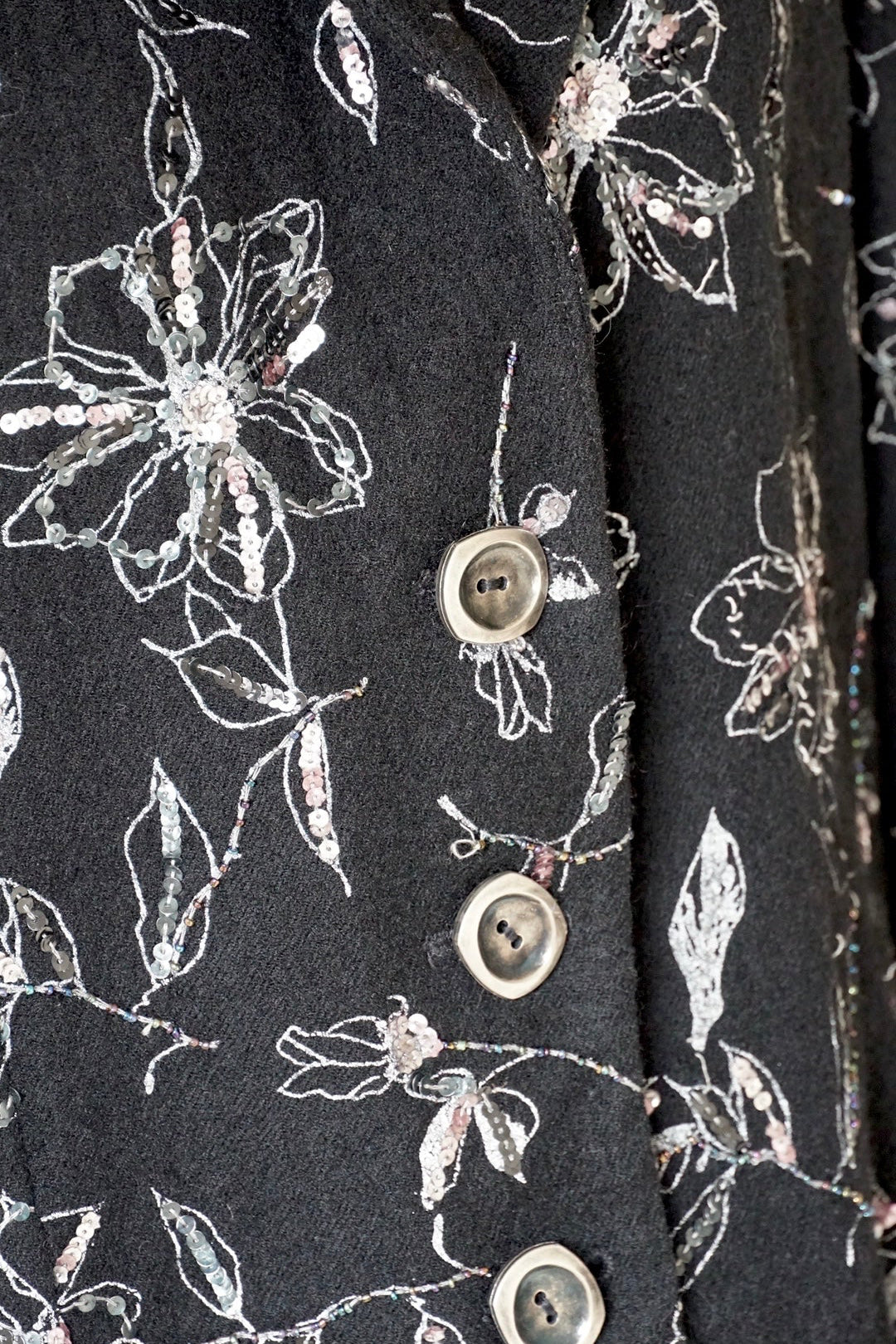 Vintage Floral with Sequins Jacket