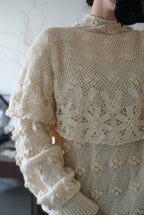 Vintage Crochet Knit with Cape