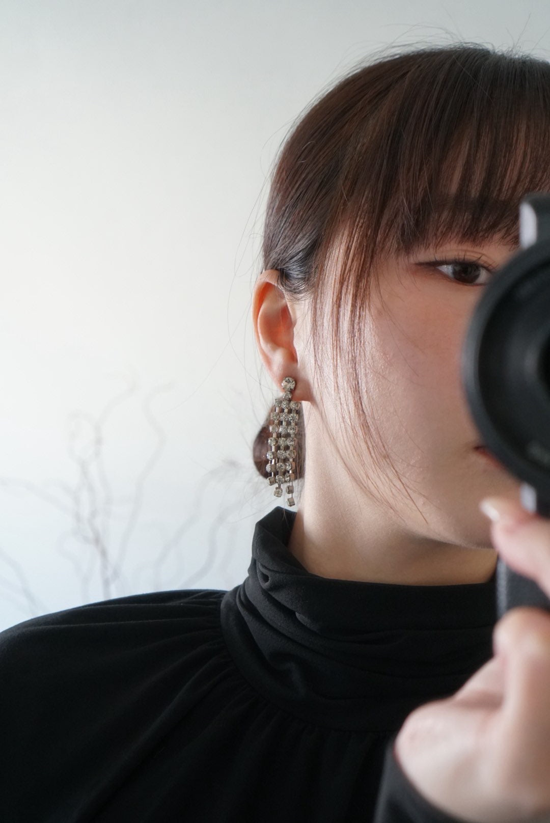 Vintage Glass Chandelier Earrings