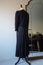 Victorian Black Cotton Slip Skirt