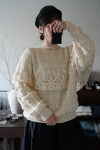 Vintage Crochet Knit with Cape