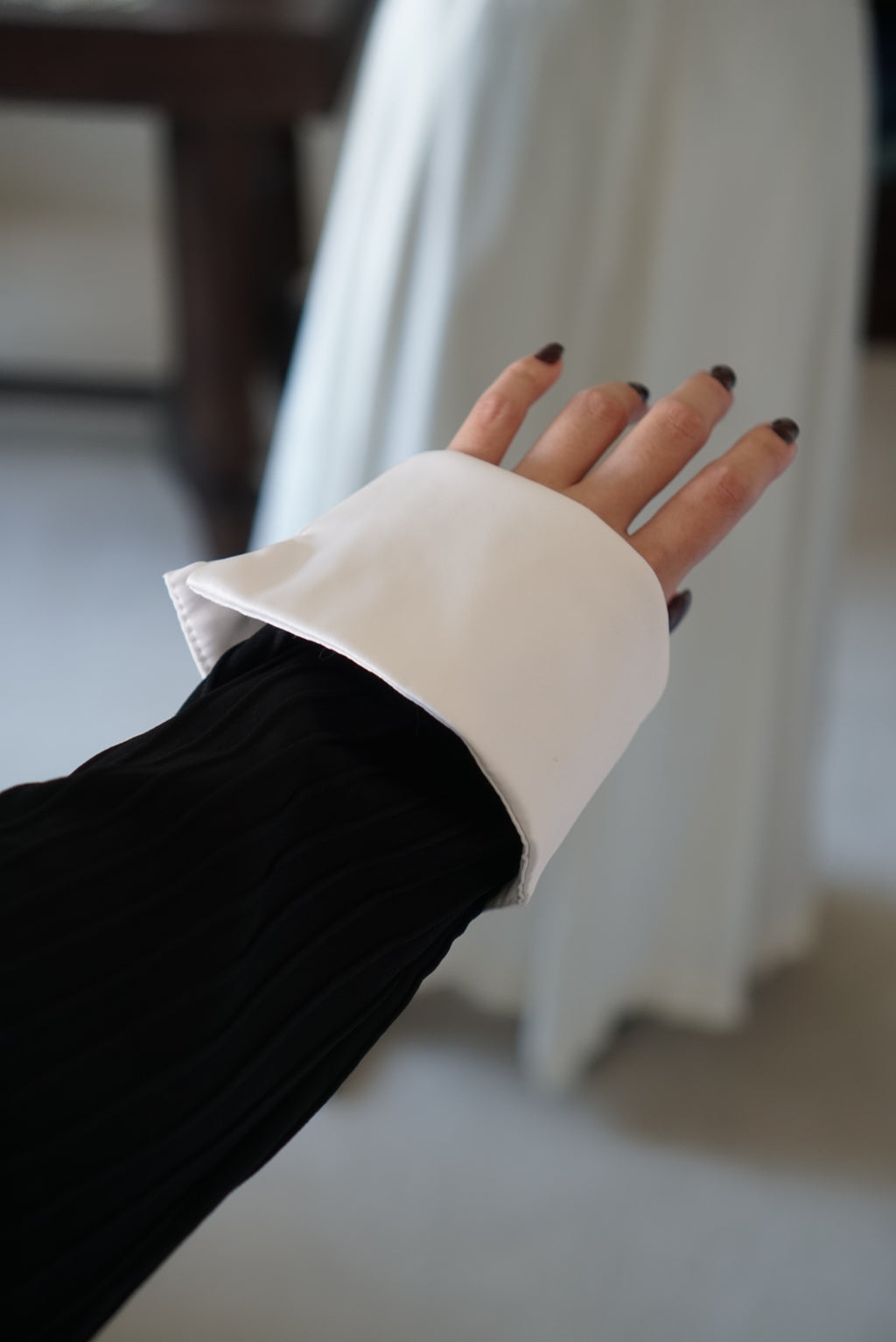 Vintage Big Satin Collar Shirt