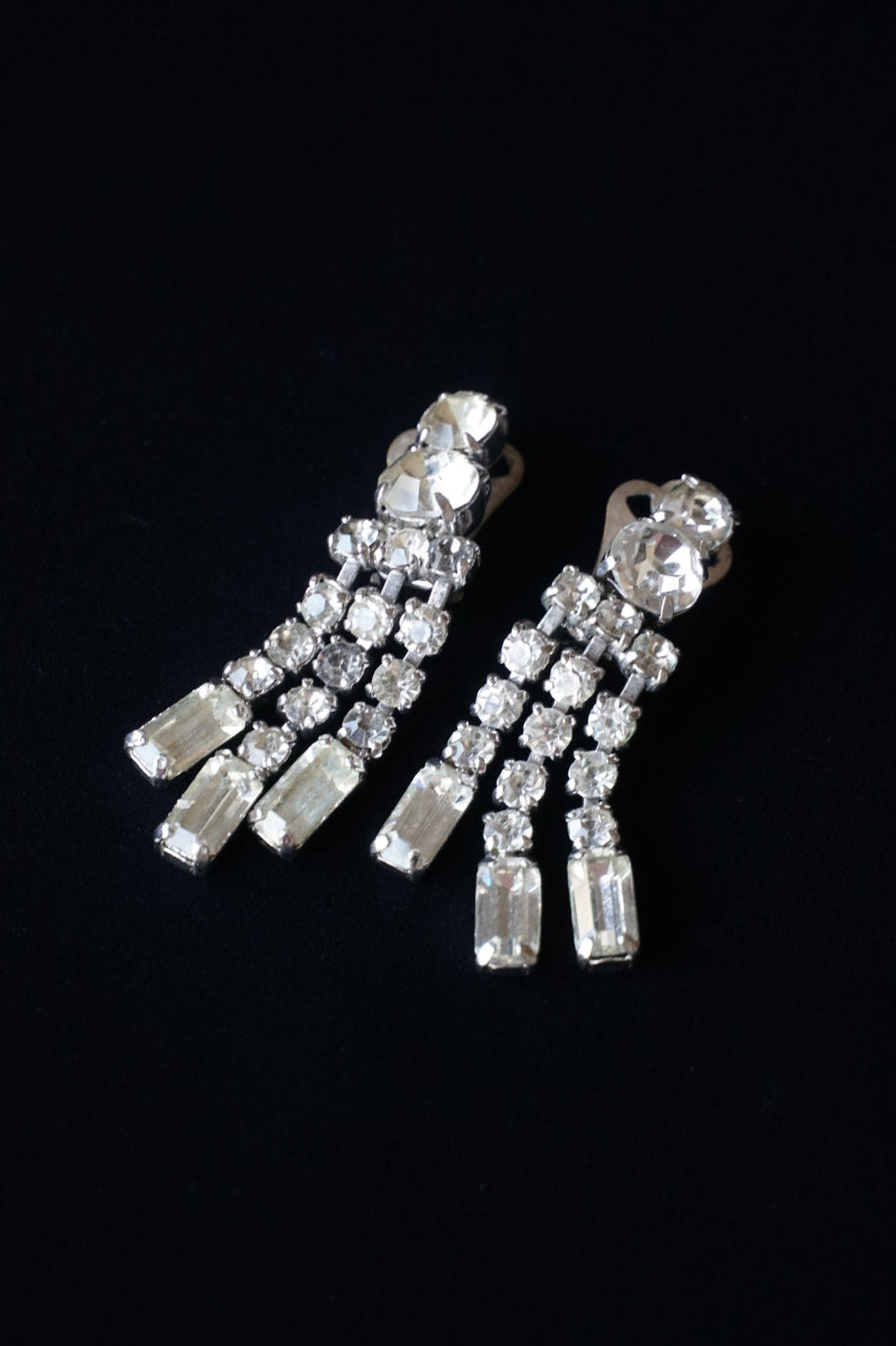 Vintage Glass Chandelier Earrings