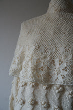 Vintage Crochet Knit with Cape