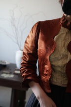Victorian Orange Silk Jacket