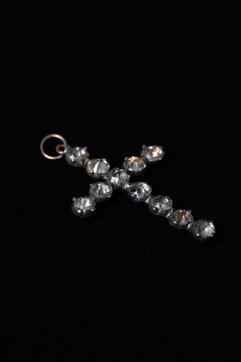 Georgian Paste Glass Cross Pendant Top