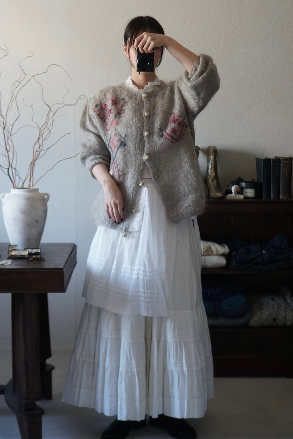 1960's Mohair Embroidery Cardigan