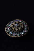 1930's Iris Glass Brooch