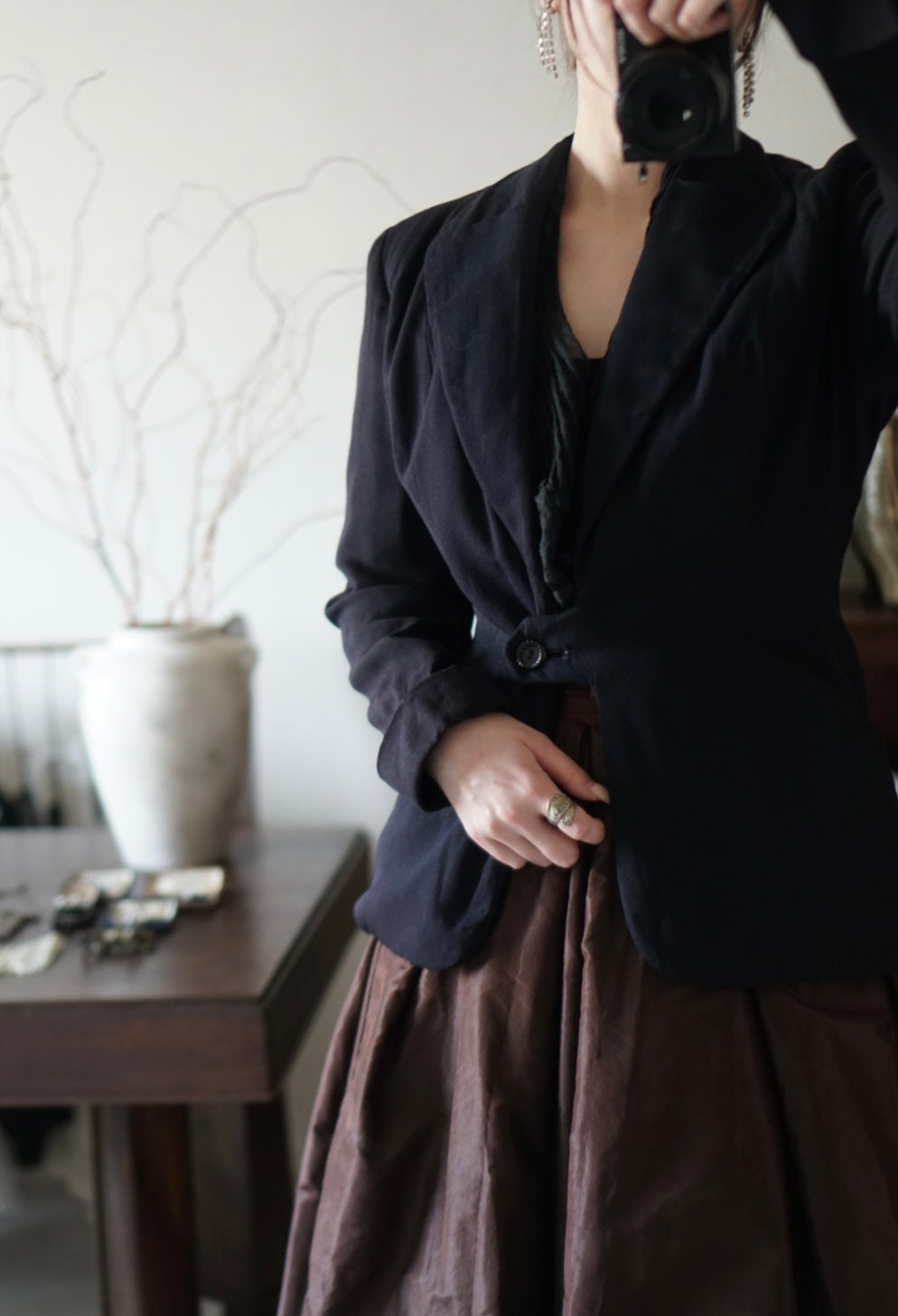 1940's Classic Black Tailored Jacket