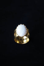 Vintage Oval Blue Lace Agate Ring