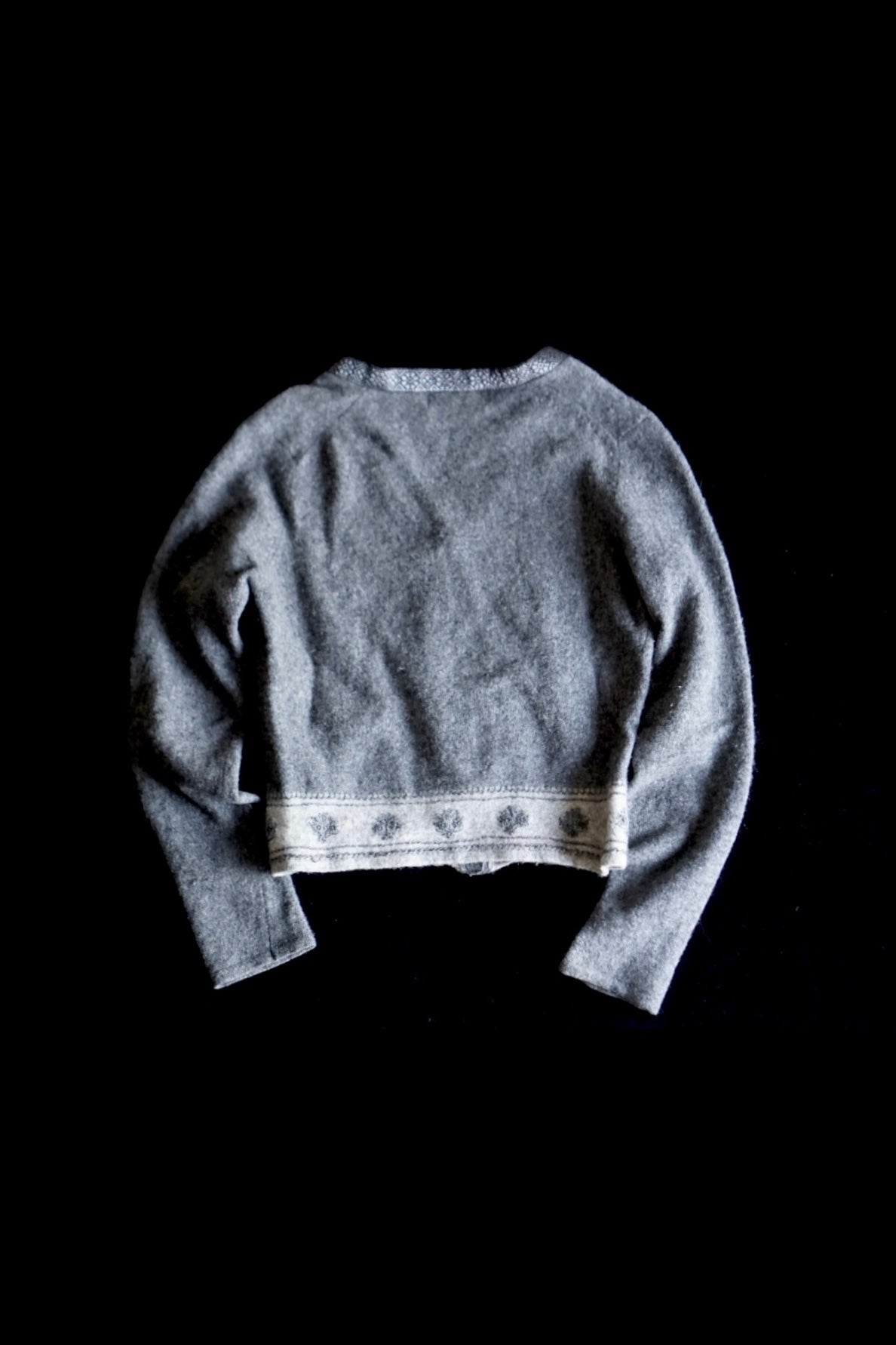 Vintage Flower Gray Cardigan