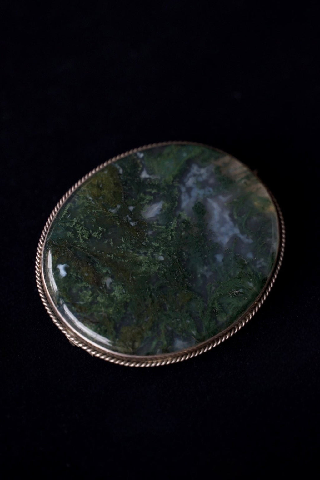 1890's Moss agate Brooch