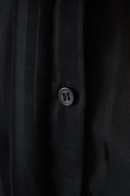 1980's Sheer Black Ruffled Collar Blouse
