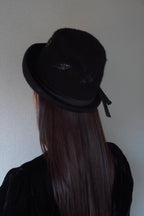 1960’s Beads Black Felt Hat