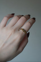 Vintage 18K Black Heart Ring