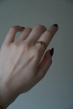 Vintage 18K Black Heart Ring
